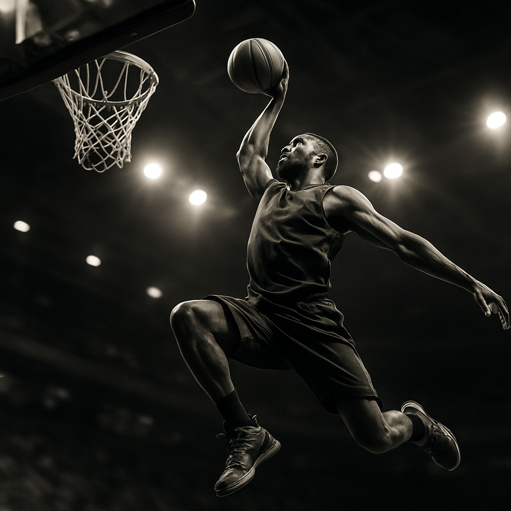 Basketballspieler in Aktion